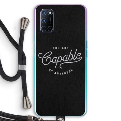Capable: Oppo A72 Transparant Hoesje met koord