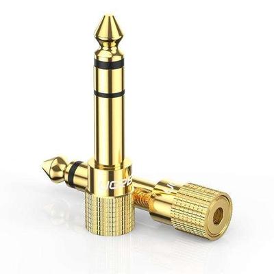 Ugreen 20503 tussenstuk voor kabels 6.35mm 3.5mm Goud