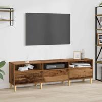 TV-kast met lade Oud Hout 150 x 30 x 45 cm Bewerkt hout