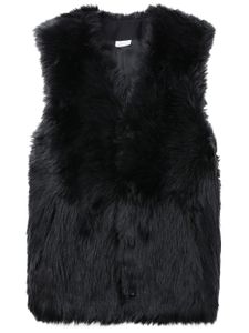 Black Comme Des Garçons gilet texturé à col v - Noir