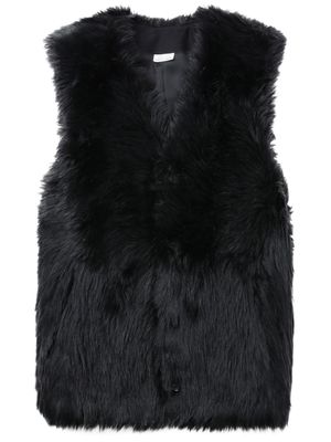 Black Comme Des Garçons gilet texturé à col v - Noir