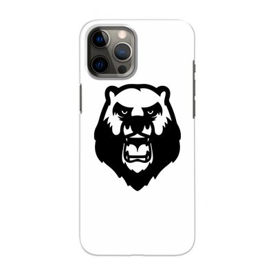 Angry Bear (white): Volledig geprint iPhone 12 Pro Max Hoesje