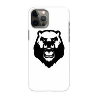 Angry Bear (white): Volledig geprint iPhone 12 Pro Max Hoesje
