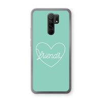 Friends heart pastel: Xiaomi Redmi 9 Transparant Hoesje