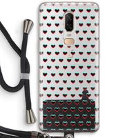Hartjes: OnePlus 6 Transparant Hoesje met koord