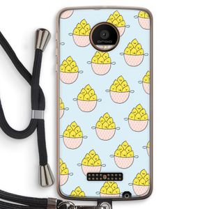 Citroenen: Motorola Moto Z Force Transparant Hoesje met koord