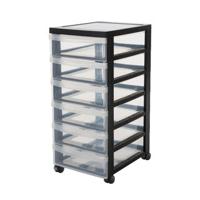 Iris ladekast 6x7.5l 39x29x61.7 cm met wieltjes