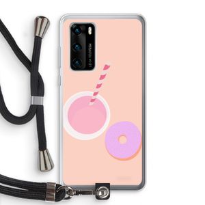 Donut: Huawei P40 Transparant Hoesje met koord