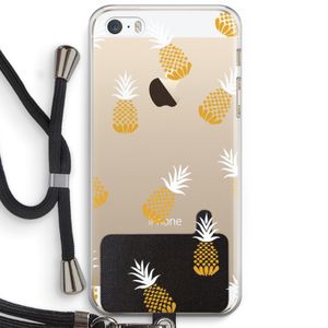 Ananasjes: iPhone 5 / 5S / SE Transparant Hoesje met koord