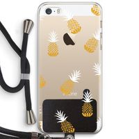 Ananasjes: iPhone 5 / 5S / SE Transparant Hoesje met koord Ananasjes: iPhone 5 / 5S / SE Transparant Hoesje met koord