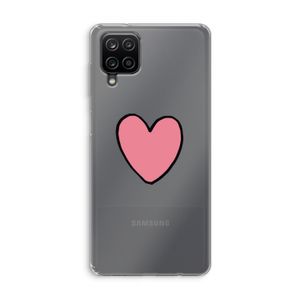 Hartje: Samsung Galaxy A12 Transparant Hoesje