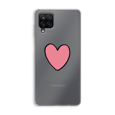Hartje: Samsung Galaxy A12 Transparant Hoesje