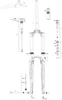 ROCKSHOX verende voorvork "rudy ultimate race day 2 xplr" 28" rs suspension fork rudy u 700c 40mm 45off red