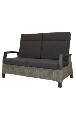 Qopps Orlon lounge bank 2-zits frame mat royal Cloudy Grey