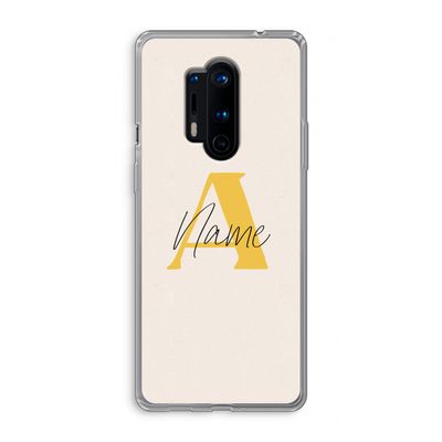 Amber Script: OnePlus 8 Pro Transparant Hoesje