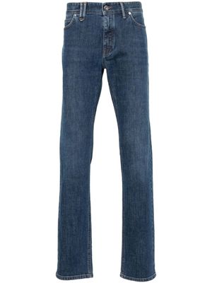 Brioni jean slim à taille basse - Bleu