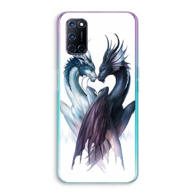 Yin Yang Dragons: Oppo A52 Transparant Hoesje