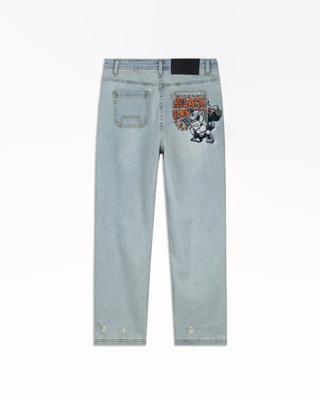 Black Bananas Explode Denim Jeans Kids Lichtblauw - Maat 128 - Kleur: Lichtblauw | Soccerfanshop