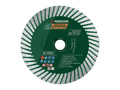 PARKSIDE Slijpschijven 76 mm (Diamantslijpschijf nat slijpen 76 mm)