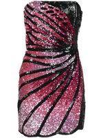 Retrofete robe-bustier Arabelle à ornements en sequins - Noir - thumbnail