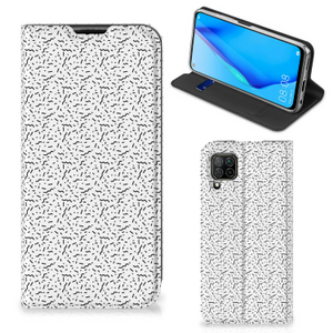 Huawei P40 Lite Hoesje met Magneet Stripes Dots