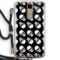 Musketon Skulls: LG K10 (2016) Transparant Hoesje met koord