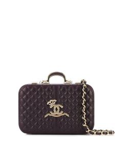 CHANEL Pre-Owned mini pochette Paris-London (2008) - Violet