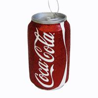 Ornament pvc coca-cola blik glitter l8cm - Kurt s adler