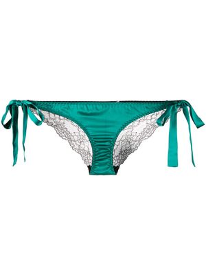 Gilda & Pearl culotte Eva à empiècements en dentelle - Vert