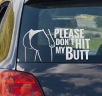 Sla alsjeblieft niet op mijn kont autosticker
