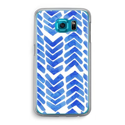 Blauwe pijlen: Samsung Galaxy S6 Transparant Hoesje