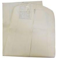 Extra lange witte beschermhoes voor kleding/kleren 65 x 180 cm   - - thumbnail