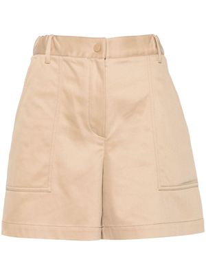 Moncler short à patch logo - Marron