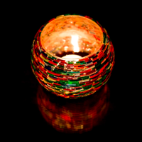 Waxinehouder mozaiek bol - Bangles - multi-colour in 2 maten