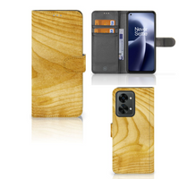 OnePlus Nord 2T Book Style Case Licht Hout