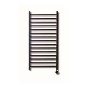 Electrische Radiator Sanicare Qubic 126.4x60 cm 773W Chrome Thermostaat Mat Zwart