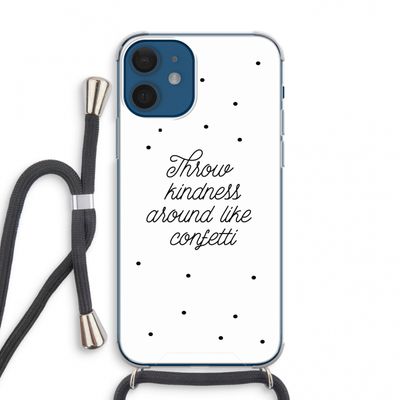 Confetti: iPhone 12 mini Transparant Hoesje met koord
