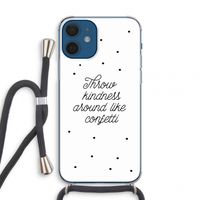 Confetti: iPhone 12 mini Transparant Hoesje met koord