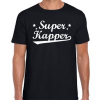 Super kapper t-shirt zwart heren - beroepen shirt