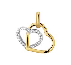 TFT Hanger Bicolor Goud Hart Zirkonia