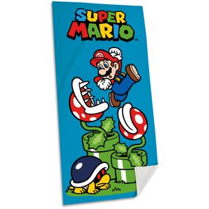 Super Mario strand/badlaken - 70 x 140 cm - katoen - voor kinderen