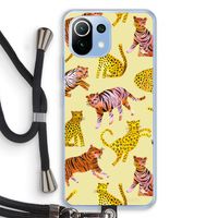 Cute Tigers and Leopards: Xiaomi Mi 11 Lite Transparant Hoesje met koord