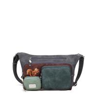 Hi-di-hi Schoudertas Squirrel Donker Grijs Multicolor - PRE ORDER: LEVERBAAR VANAF SEPTEMBER 2025