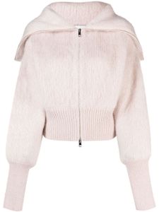 SA SU PHI cardigan zippé Jen à effet brossé - Rose