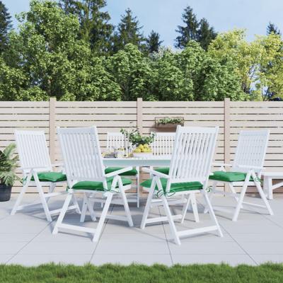 VidaXL Stoelkussens 6 st 40x40x7 cm oxford stof groen