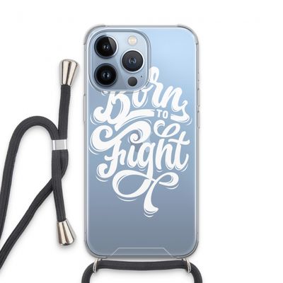 Born to Fight: iPhone 13 Pro Transparant Hoesje met koord