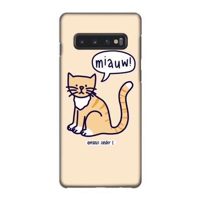 Miauw: Samsung Galaxy S10 4G Volledig Geprint Hoesje