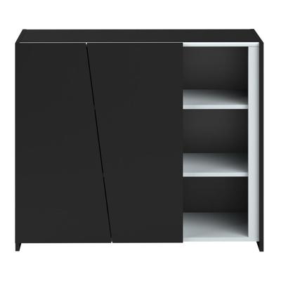 Leen Bakker - Dressoir Levi - 79x93x40 Cm - Spaanplaat - Zwart