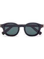 Zegna oval-frame tinted-lenses sunglasses - Marron - thumbnail