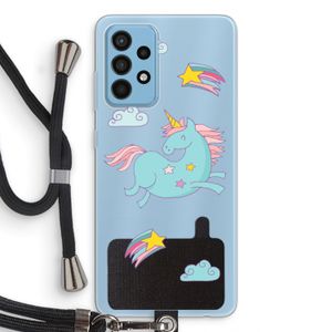 Vliegende eenhoorn: Samsung Galaxy A52 Transparant Hoesje met koord